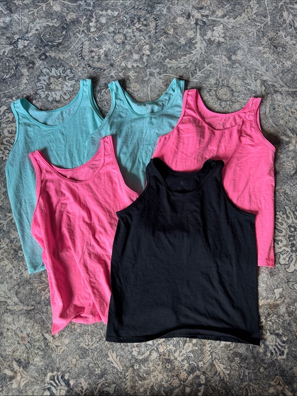Bundle of 5 Girl’s Fruit of the Loom Tank Tops